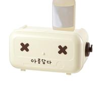 Puerta de baño de papel de baño Porta servilleta de papel sin punzones, porta tovalcos de papel de dibujos animados, donante de tela de inodoro multifuncional impermeable para baño/aseo