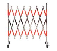 Puerta De Barricada Expandible De Metal, Puerta De Valla Móvil Industrial Plegable Tipo Acordeón Con Ruedas, Barrera De Seguridad Móvil De Valla Flexible, Barrera De Se(Size:1.2*4 meters,Color:rojo)