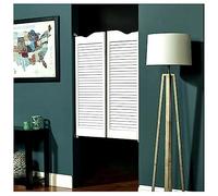 Puerta de Batientes de Salón Madera Maciza, Puerta Abatible de Restaurante de Café, Cocina Bar, Puerta Vaiven, Cierre Automático ,puertas de media cintura ( Color : White , Size : W85xH90cm(33.46x35.4