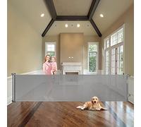 Puerta de bebé Extra Ancha de 100 Pulgadas para Gran Apertura, Puerta retráctil para bebés para Puerta, Puerta Extra Larga para Perros para escaleras al Aire Libre, Puerta Extra Grande para Mascotas