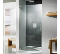 Puerta de bisagra sin marco HSK K2 para nicho K2.01, hasta 1020x2000mm, tope con bisagra a la izquierda, K2.01-L-41-50, Cabinas de ducha: Aspecto cromado: ESG transparente