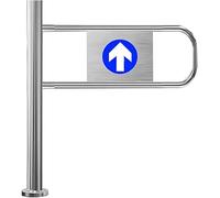 Puerta de cierre automática con resorte de 90° con puerta giratoria para centros comerciales y entradas al mercado. Protección mejorada para clientes y personal. Control de acceso duradero y confiable