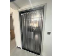 Puerta de concertina con mecanismo de bloqueo y marco de aluminio, partición flexible para división del espacio y mejora de la privacidad