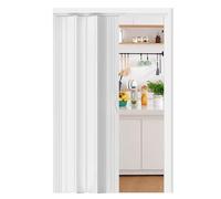 Puerta de concertina de PVC, pantalla deslizante interna de acordeón para lavandería, despensa, armario y divisor de habitación