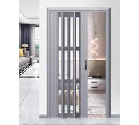 Puerta de concertina plegable de PVC, puerta corredera interna para dormitorio y pasillo, divisor de habitación, pantalla de puerta de acordeón, ideal para entrada de despensa y armario