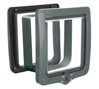 Puerta de cuatro vías XXL con túnel 24 × 28 cm gris