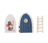 Puerta de de Madera, Puerta en Miniatura de Dibujos Animados para decoración, Madera Hecha a Mano con Detalles caprichosos, Estilo de Libro de Cuentos, Bonito Acento para Pared, Ventana, Escuela