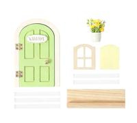 Puerta de de Pared - Simpáticos Juguetes Decorativos para Ventanas - Pequeña Puerta de Madera - Versátil integración Espacial para niños y niñas Patio habitación de los príncipes
