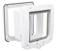 Puerta de desahogo de 4 vías con túnel 20 × 22 cm blanca