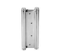 Puerta de doble acción Spri Hin de acero inoxidable de 20,32 cm con cierre automático de dos vías, tensión ajustable para puertas de salón, cafetería o swi, acabado plateado, hardware resistente Fii