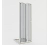 Puerta de ducha a soffietto de PVC 130 cm H 185 modelo Giglio con apertura lateral