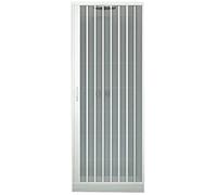 Puerta de ducha de plástico PVC, mod.Vergine con apertura lateral, blanco