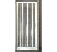 Puerta de ducha de plástico PVC, mod.Vergine con apertura lateral, blanco
