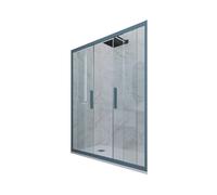 PUERTA DE DUCHA DESLIZANTE EN NICHO DE PVC AZUL MARINO MOD. GLAM