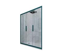PUERTA DE DUCHA DESLIZANTE EN NICHO DE PVC VERDE NIGHT WATCH MOD. GLAM