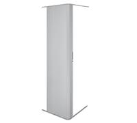 Puerta de Ducha Enrollable Tipo Persiana 200x60 cm | Plateado | ABS, PVC y Aluminio | Impermeable | Recortable para customizar | Cierre Seguro con Llave | Ideal para Camper y Autocaravana Tambour