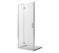 PUERTA DE DUCHA NICHO 75CM SALOON HOJA ABATIBLE VIDRIO CRISTAL ANTICAL CABINA