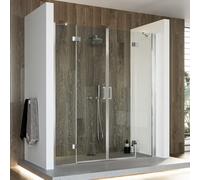 PUERTA DE DUCHA NICHO SALOON 2 HOJAS ABATIBLES CABINA BAÑO 140-240 CM ANTICAL