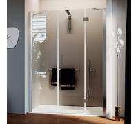 PUERTA DE DUCHA NICHO SALOON ABATIBLE MAMPARA CABINA BAÑO DE 90 A 165CM ANTICAL