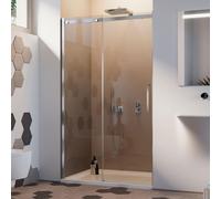 PUERTA DE DUCHA PARED HOJA FIJA CORREDERA H200 VIDRIO ANTICAL EASYCLEAN 8 MM