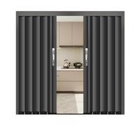 Puerta de ducha plegable con cerradura magnética, diseño de acordeón personalizable para acceso al baño y armario