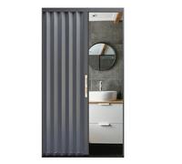 Puerta de ducha plegable con cerradura magnética, diseño de acordeón personalizable para baños y armarios