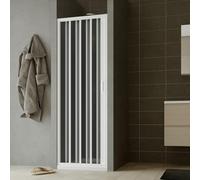 Puerta de ducha plegable de PVC 110 cm H 185 mod. Giglio con apertura lateral
