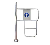 Puerta de entrada automática de acero inoxidable con resorte de seguridad de rebote, diseño oscilante izquierdo, 80 x 100 cm para un control de acceso seguro