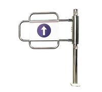 Puerta de entrada automática de acero inoxidable de 1 vía, puerta de seguridad para tienda y patio, diseño de cierre automático, control de acceso duradero para almacén (derecha, 85 x 100 cm)