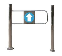Puerta de entrada automática de acero inoxidable para supermercado, portal de seguridad unidireccional 90 x 97 cm, para supermercados, bibliotecas, almacenes, cierre lateral izquierdo