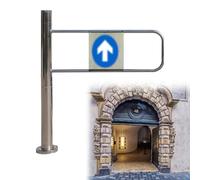 Puerta de Entrada de Acero Inoxidable de Alta Seguridad para Edificios gubernamentales, Puerta de Seguridad unidireccional, Apertura de 90°, Dispositivo de Control de Acceso Duradero (izquie