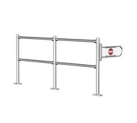 Puerta de entrada de metal para supermercado, barrera peatonal de apertura manual, barandilla de cierre automático para almacén, puerta de seguridad de 100 x 200 cm, solución de seguridad