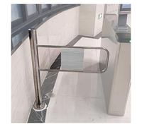 Puerta de entrada de supermercado de acero inoxidable de una sola acción, puerta de salida automática con resorte, 23.6 pulgadas de ancho, portal de seguridad para un acceso seguro.