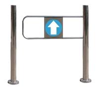 Puerta de entrada de supermercado de acero inoxidable, diseño unidireccional, portal de seguridad para pasillo de fábrica y camino de parque, barrera de seguridad de 90 x 97 cm