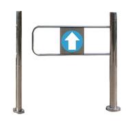 Puerta de entrada de supermercado de acero inoxidable, torniquete de seguridad unidireccional, control de acceso de pasillo de fábrica, diseño del lado derecho (80 × 97 cm) - Duradero y seguro