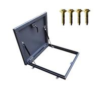 Puerta De Escotilla De Acceso Al Techo, Cubierta De Tragaluz De Acero Galvanizado Con Recubrimiento En Polvo, Puerta De Seguridad Del Techo, Placa Impermeable Con Pestillo(60x60cm)