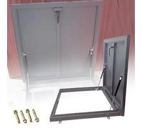 Puerta de escotilla de aluminio impermeable de alta calidad, barra hidráulica y sello de goma, cubierta de acceso al techo de 37.4 x 31.5 pulgadas con mecanismo de bloqueo seguro para techos planos
