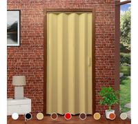 Puerta de fuelle en kit DIY mod. Lorella H 220 cm de ancho cm 82/94/107/120/132/145 para cortar y montar a medida en 9 colores instrucciones de montaje montaje tornillería y película