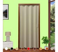 Puerta de fuelle en kit DIY mod. Lorella H 220 cm de ancho cm 82/94/107/120/132/145 para cortar y montar a medida en 9 colores instrucciones de montaje montaje tornillería y película