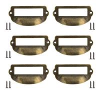 Puerta De Gabinete El Cajón Del Gabinete De Comestibles Cuadrado De Bronce Antiguo 6 Piezas Puede Insertar La Manija De La Etiqueta De Hojas Sueltas Bronce Verde