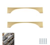 Puerta De Gabinete Pomotirador De Puerta De Armario 2Piezas Tirador De Puerta De Armario De Vino Antiguo Tirador De Cajón De Bronce Amarillo Tirador Dorado Cepillado Distancia De Agujero De 224mm