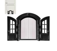 Puerta de gato para pared, paso a prueba de fugas, para razas pequeñas | Puerta de estilo francés para gatos, 24 x 27,5 x 7,2 cm, para dormitorio, garaje, interior, pared exterior, puerta, terraza