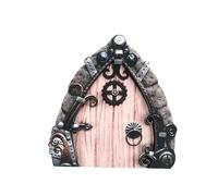 Puerta de gnomo de madera - Entrada de casa de hadas en miniatura, adorno de jardín al aire libre | Enchanting Decorative Piebard, Madera de calidad, trae paisajismo de carácter mágico, ideal para dec