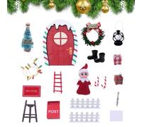 Puerta de Hadas de Elfos navideños: Puerta única de Hadas de Elfos navideños, decoración navideña | Inspira la imaginación de los niños, Ideal para tradiciones Festivas, fácil de configu