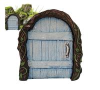 Puerta de hadas, figuras en miniatura caprichosas | Puerta pequeña, para patio, pueblo, estanque, pared, ventana, patio trasero, bosque
