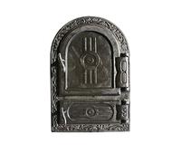 Puerta de horno de madera, para horno de pizza, hierro fundido, 49 x 32,5 cm