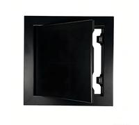 Puerta de Inspección Acero Blanco, Puerta con Apertura a Presión, para Techo y Pared, Metal Panel de Acceso Contador Agua, Baño, Tuberías, Compuerta Tapa de Inspección de Yeso(Black,300x300mm)