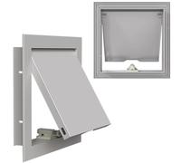 Puerta De Inspección, Aluminio, Panel De Acceso para Paneles De Yeso, Cubierta De Panel De Yeso con Cerradura Magnética para Electricidad, Climatización, Hidrantes(Gray,15x20cm(5.9x7.8in))