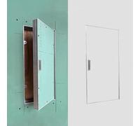 Puerta de inspección de 50 x 70 cm con marco de aluminio para pared, con asa para cables de techo, tuberías y fontanería, trampa de visita duradera para un fácil mantenimiento
