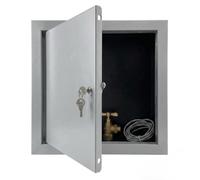 Puerta de Inspección de Aluminio 40x40cm, Trampilla de Inspección con Cerradura para Pared y Techo, Panel de Acceso Metálico para Fontanería, Revisión de Cables(Gris,55x70cm)